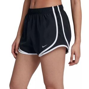 Nike Tempo Women's Brief-Lined Running Shorts, black with white trim, size Small
